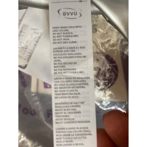 BVVU Womens High-Waisted Sauna Pants Large Black Silver Workout Fat-Burner NWT - Picture 16 of 16